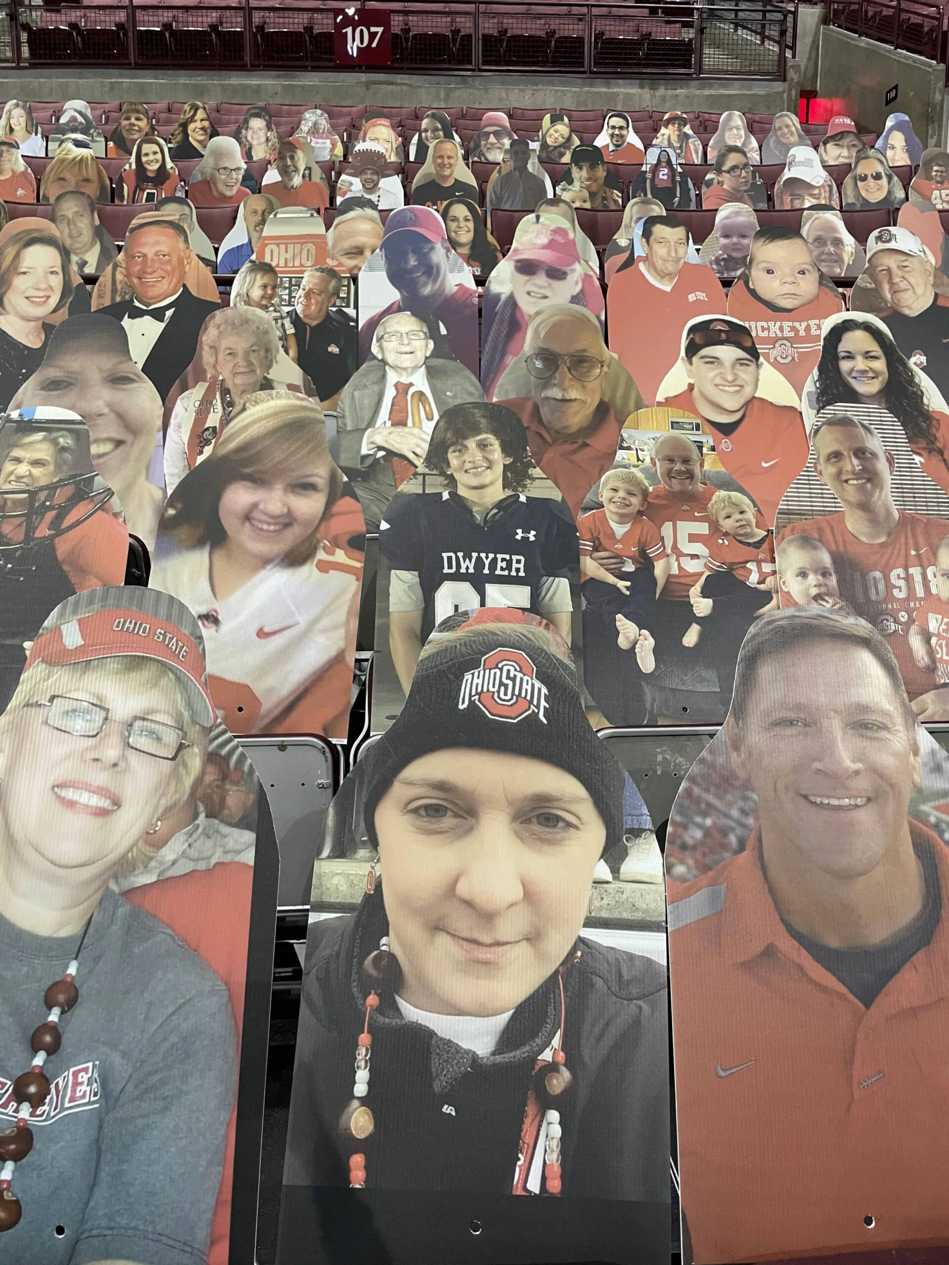 Buckeye Fan Cutouts at the Schott