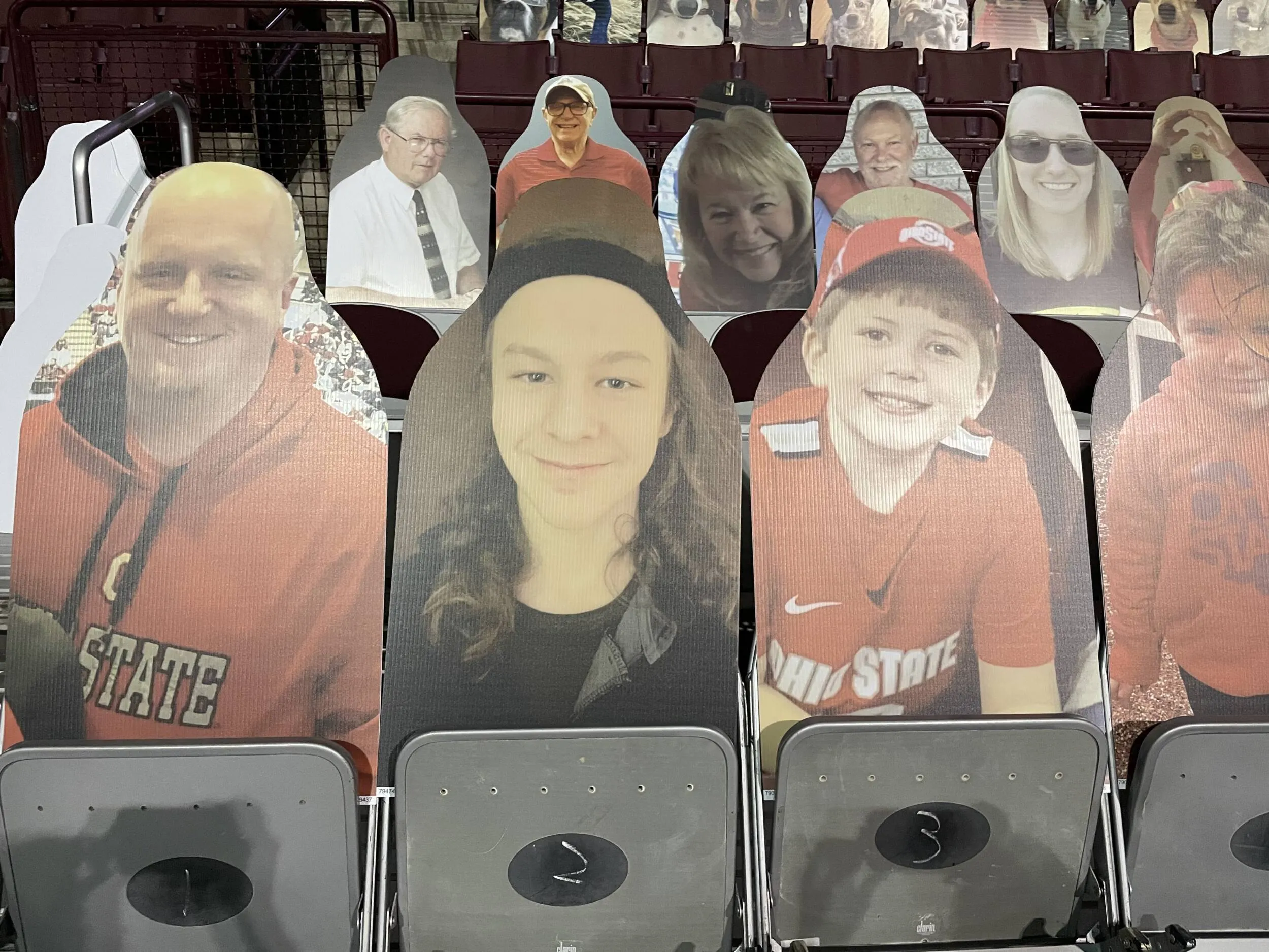 Buckeye Fan Cutouts at the Schott