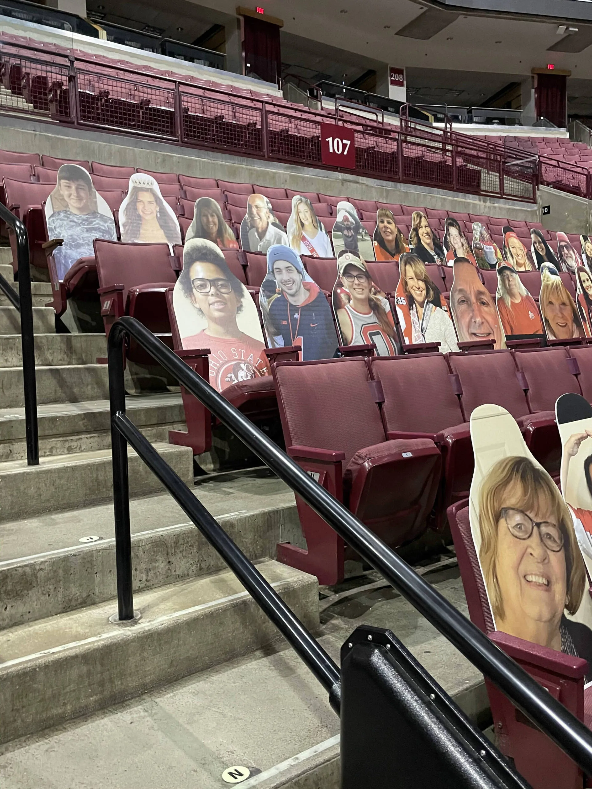 Buckeye Fan Cutouts at the Schott