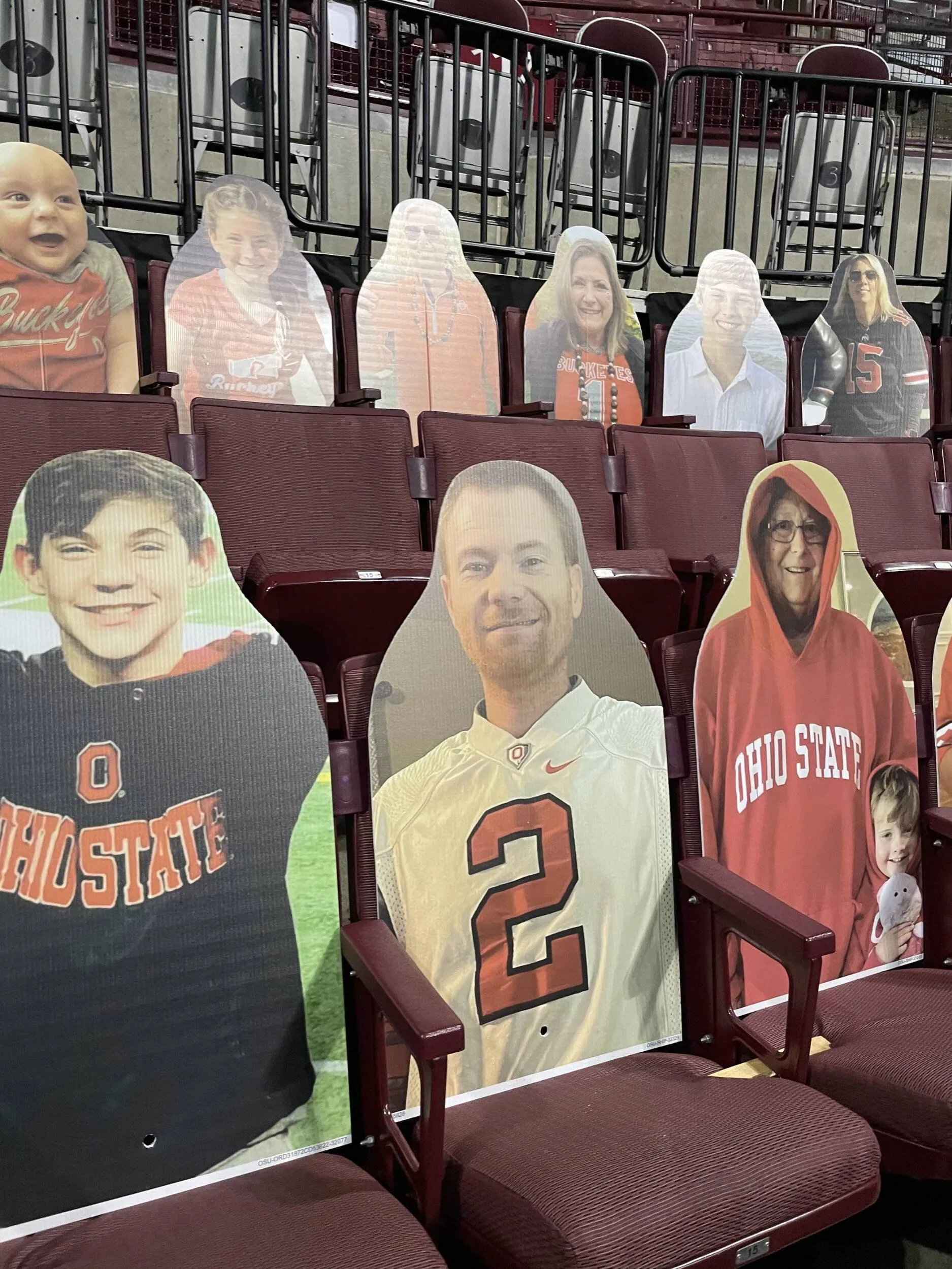 Buckeye Fan Cutouts at the Schott