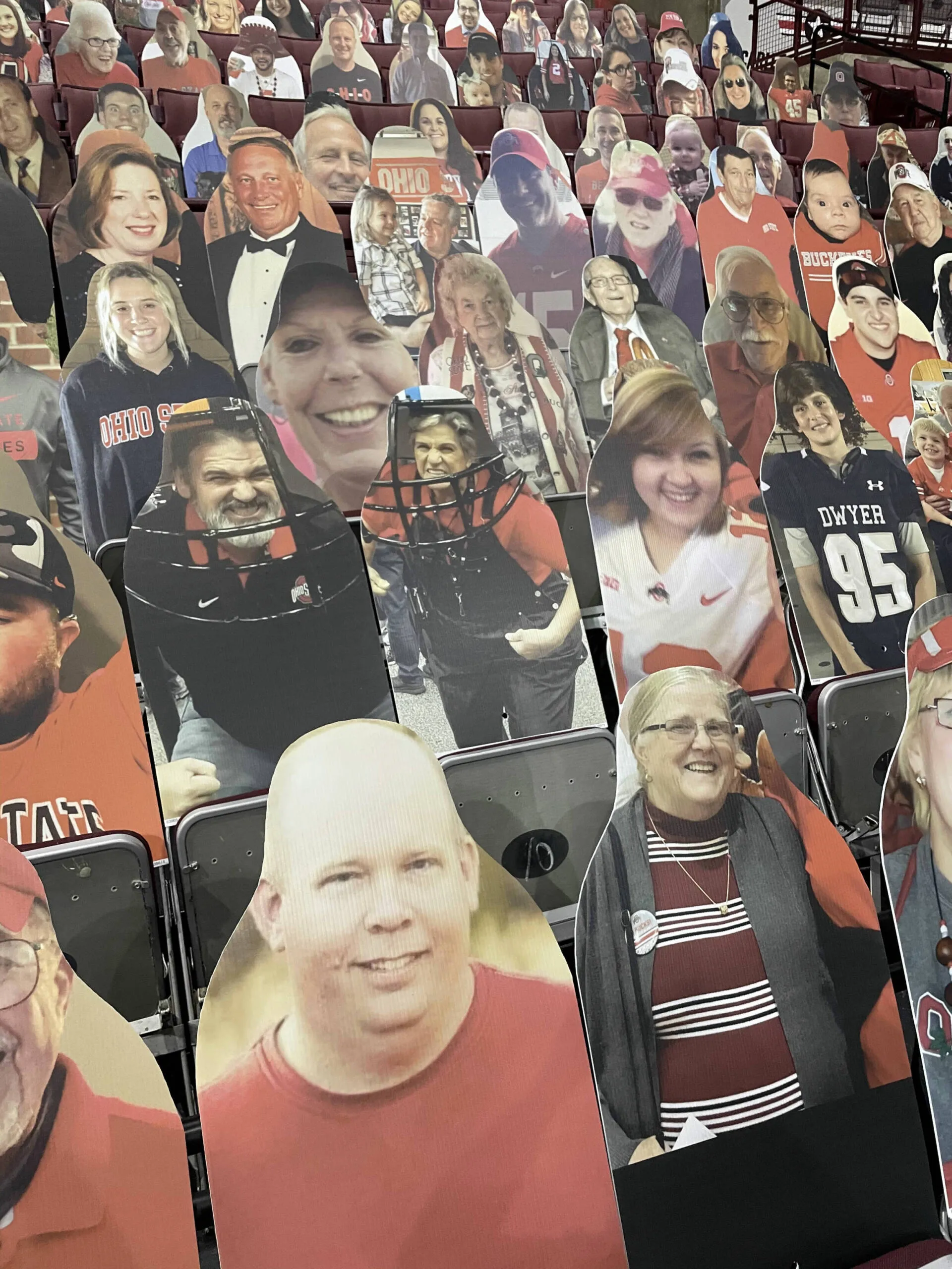 Buckeye Fan Cutouts at the Schott
