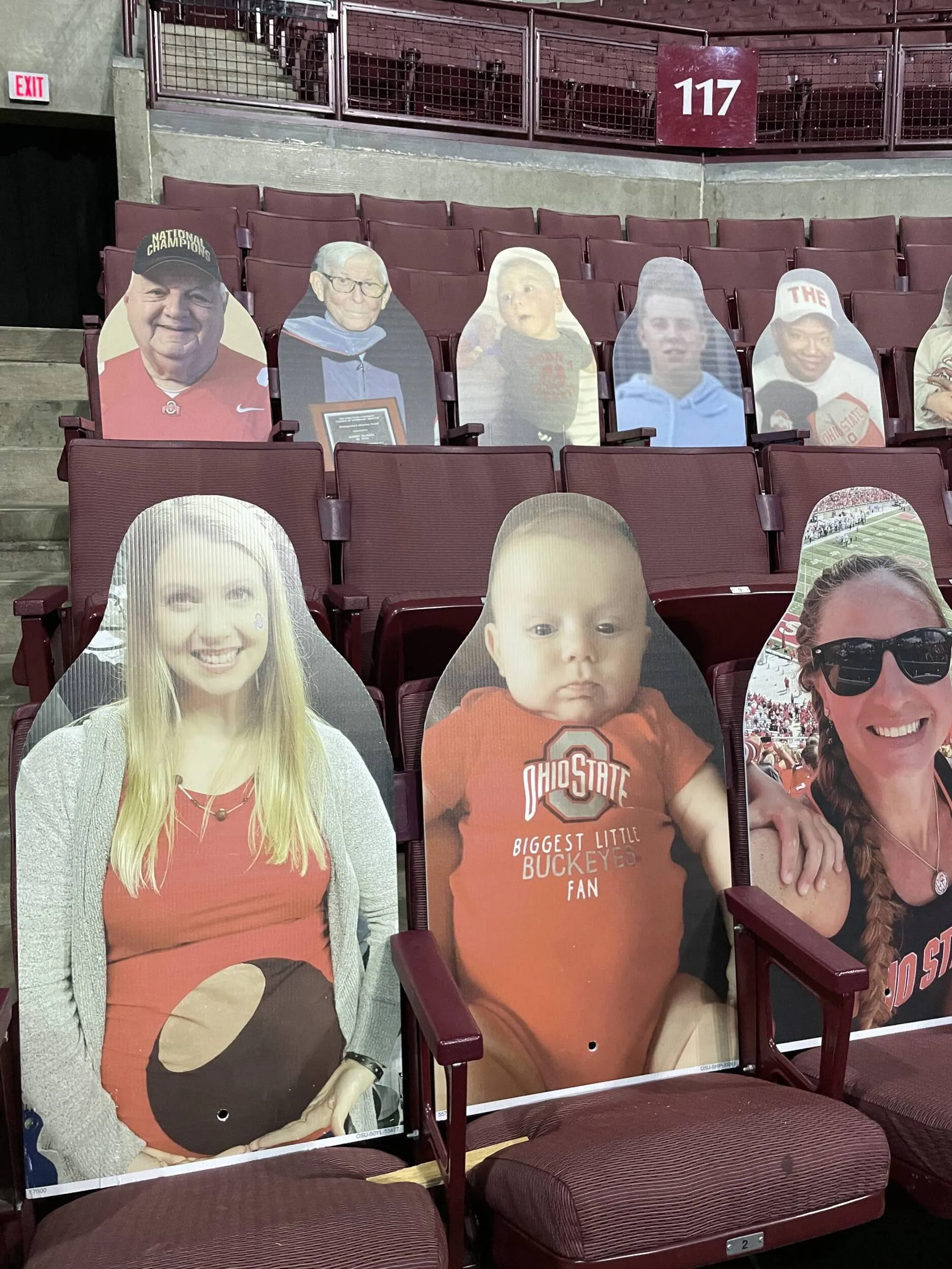 Buckeye Fan Cutouts at the Schott