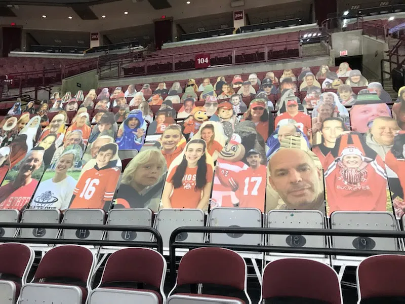 Buckeye Fan Cutouts at the Schott
