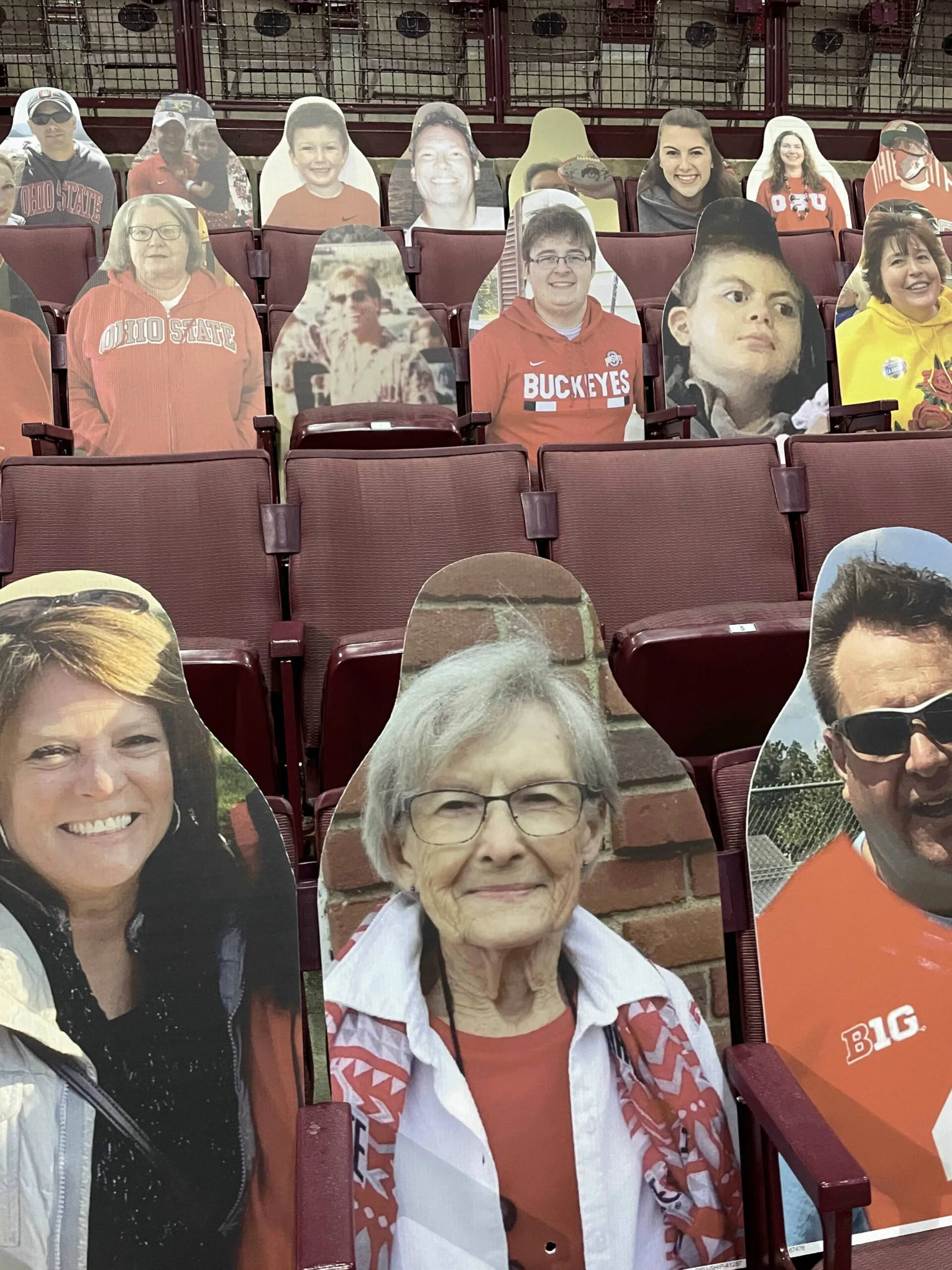 Buckeye Fan Cutouts at the Schott