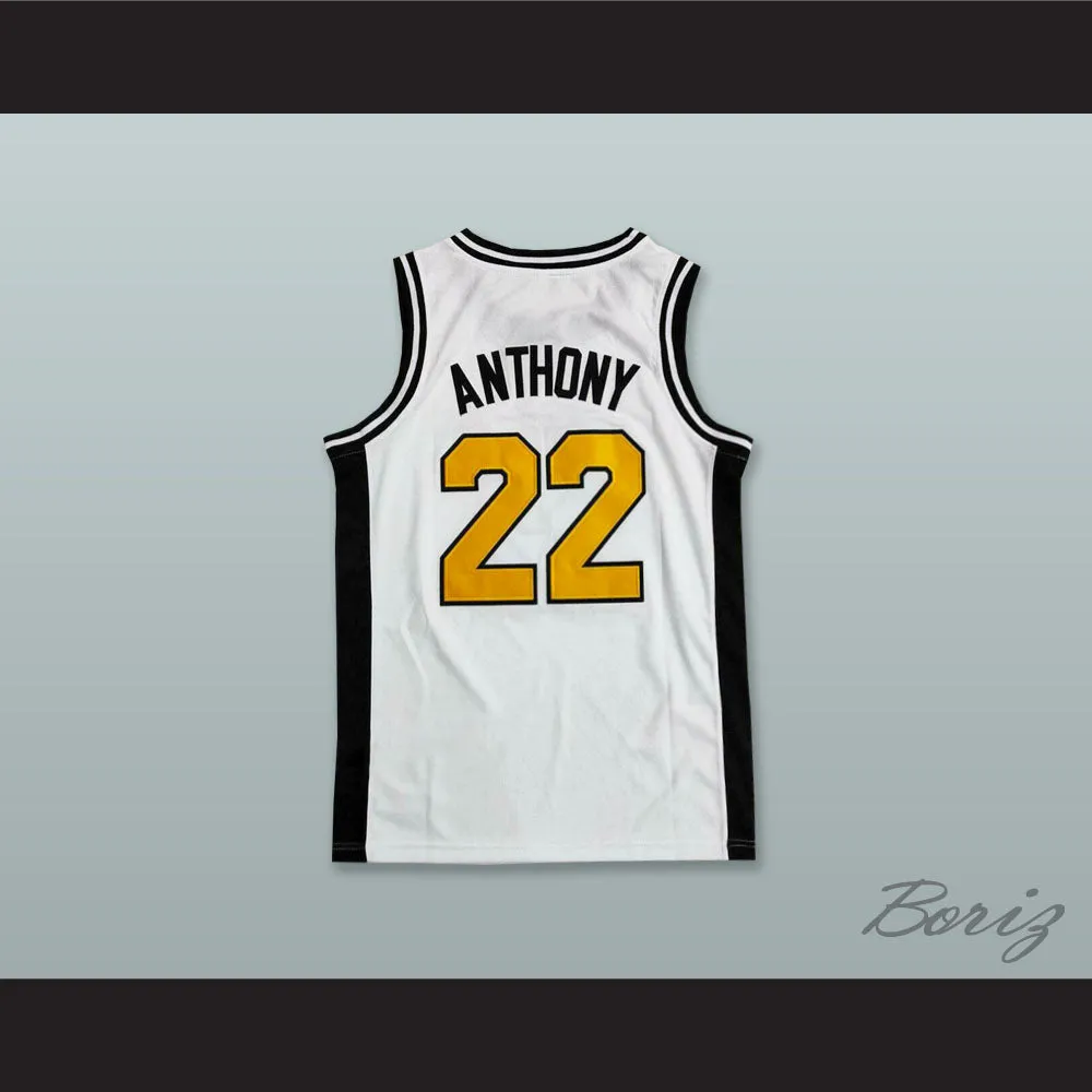 Carmelo Anthony 22 Towson Catholic High School Owls White Basketball Jersey