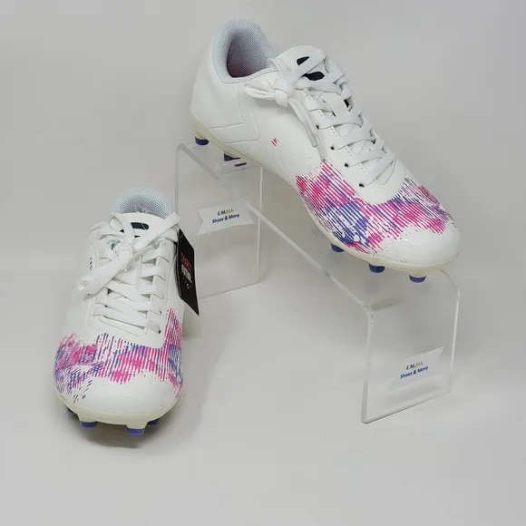 Charly Neovolution Select Jr White Pink Soccer Cleats Youth Size 5.5 New