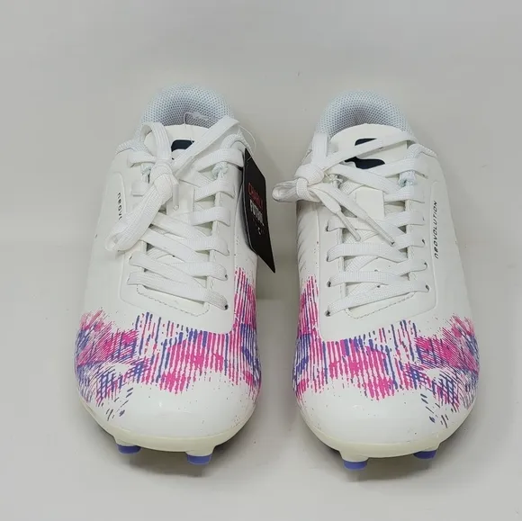 Charly Neovolution Select Jr White Pink Soccer Cleats Youth Size 5.5 New