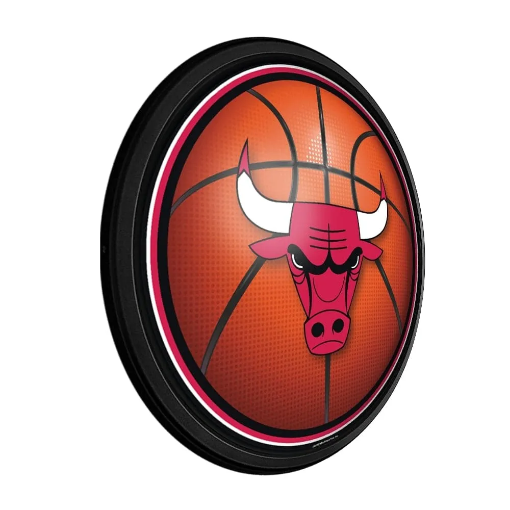 Chicago Bulls: Basketball - Round Slimline Lighted Wall Sign