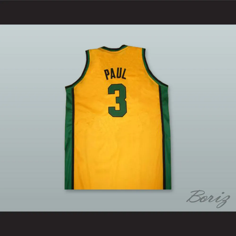 Chris Paul 3 West Forsyth High School Yellow Basketball Jersey 61 Tribute to Grandfather