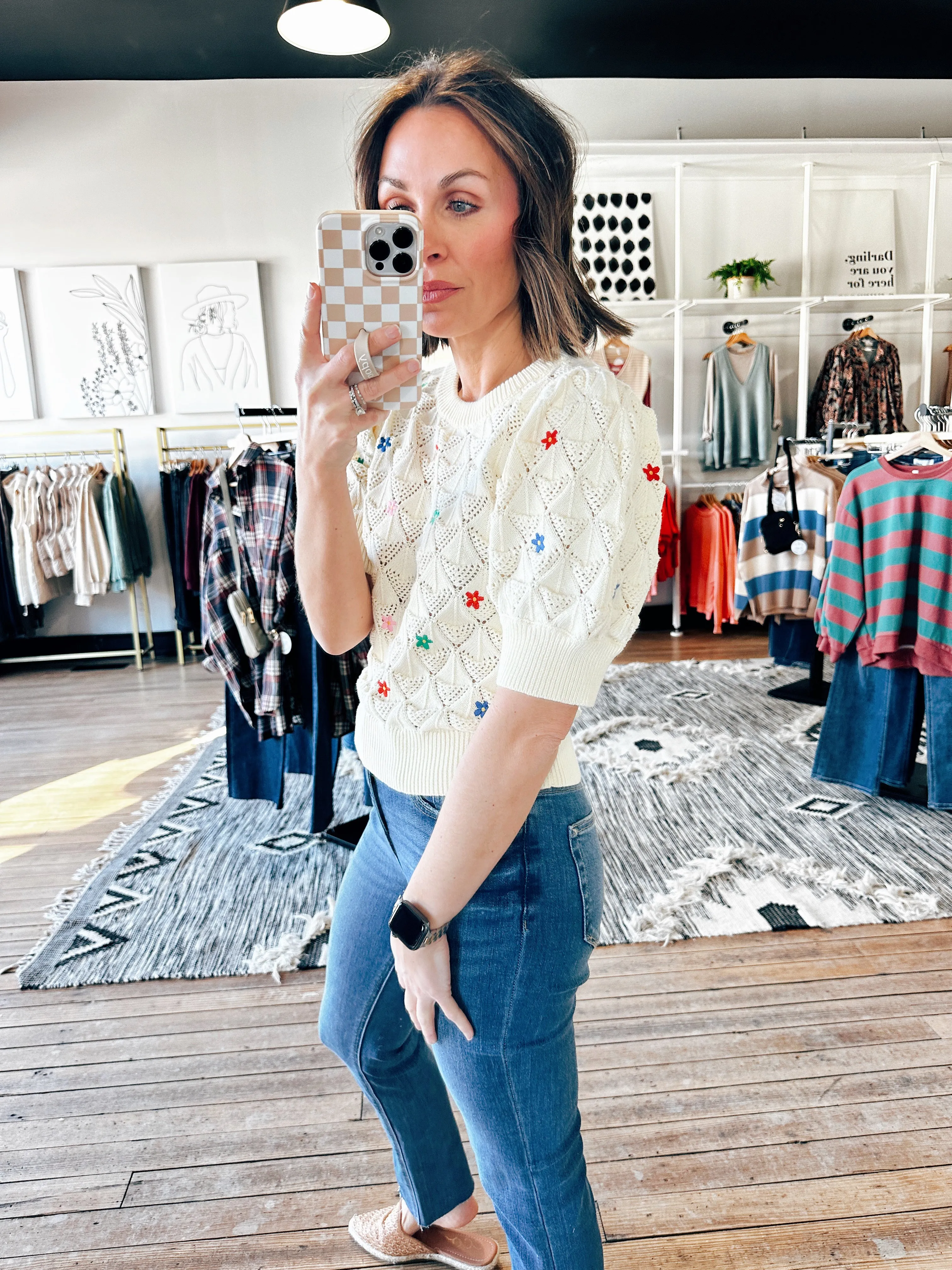 City Lights Short Sleeve Sweater