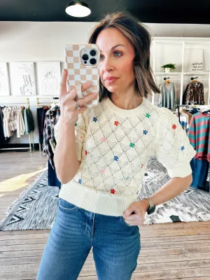 City Lights Short Sleeve Sweater