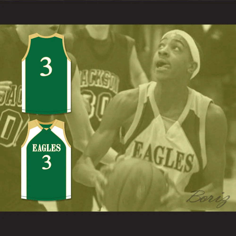 CJ McCollum 3 GlenOak High School Golden Eagles Green Basketball Jersey 2
