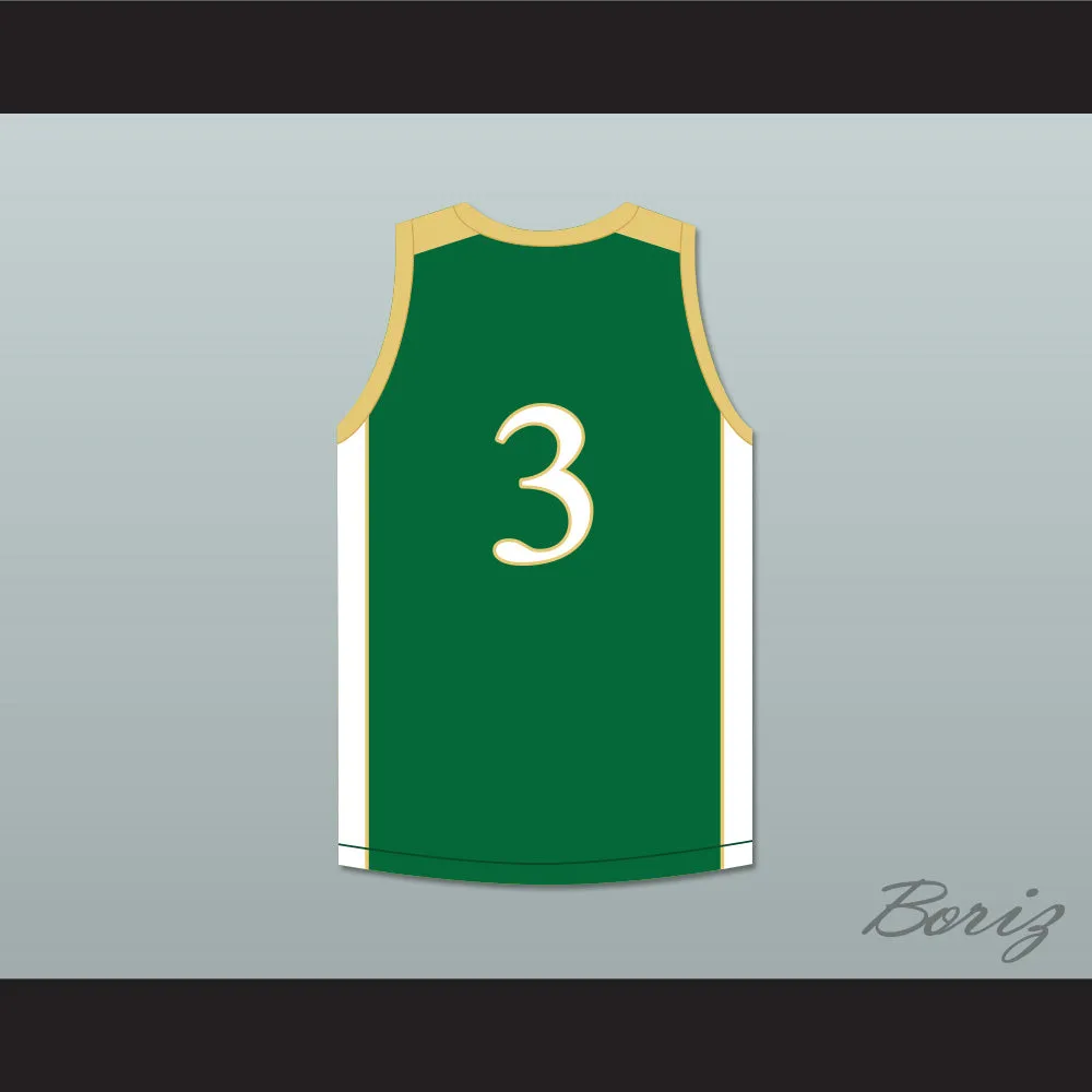CJ McCollum 3 GlenOak High School Golden Eagles Green Basketball Jersey 2