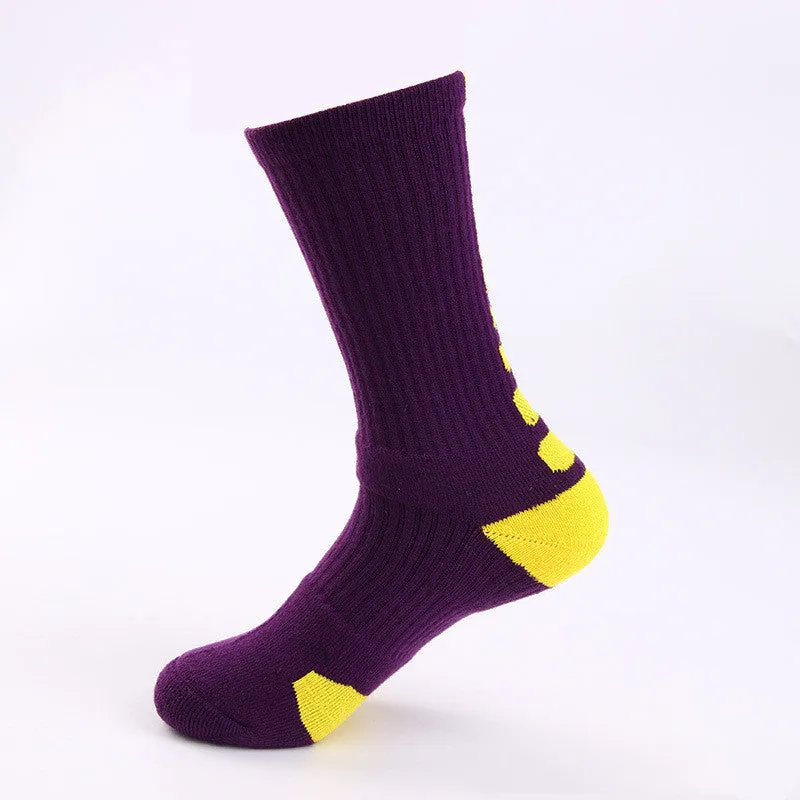 Classic High-top Towel Bottom Sports Socks