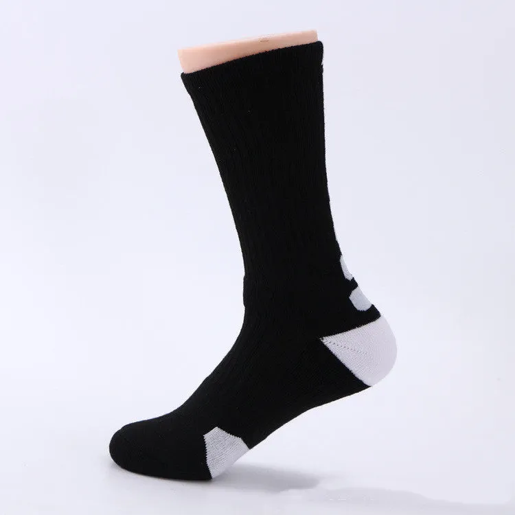 Classic High-top Towel Bottom Sports Socks