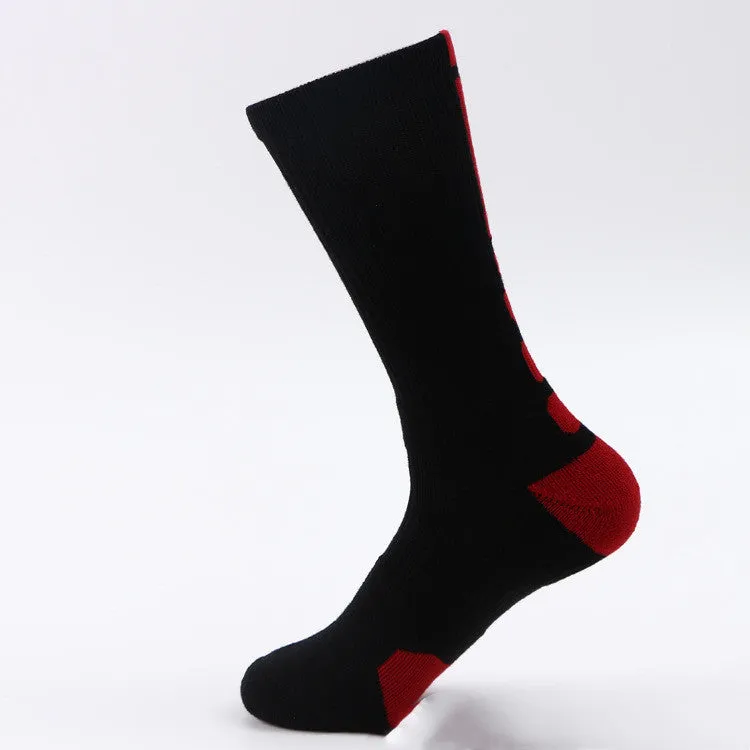 Classic High-top Towel Bottom Sports Socks