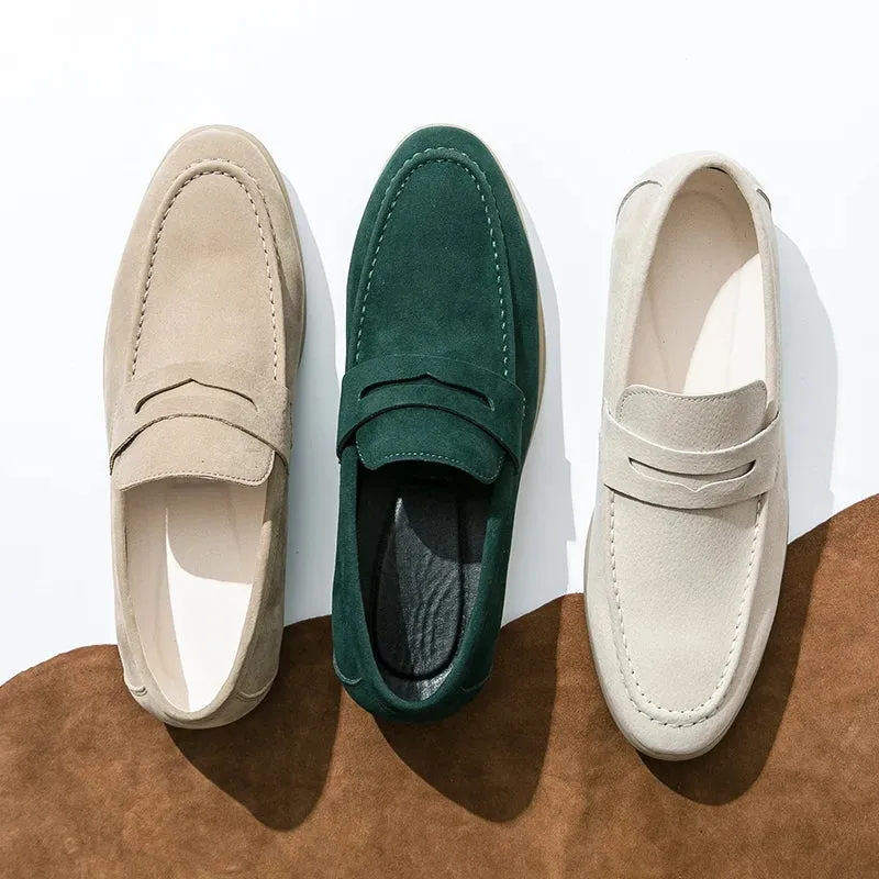 Classic Soft Suede Schuhe Penny Herren Loafers Slip On Leder Casual Herrenschuhe Komfort Driving Schuhe Herren Flats Running Schuhe