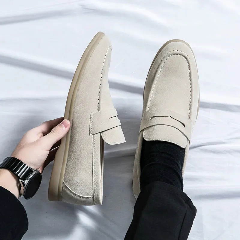 Classic Soft Suede Schuhe Penny Herren Loafers Slip On Leder Casual Herrenschuhe Komfort Driving Schuhe Herren Flats Running Schuhe