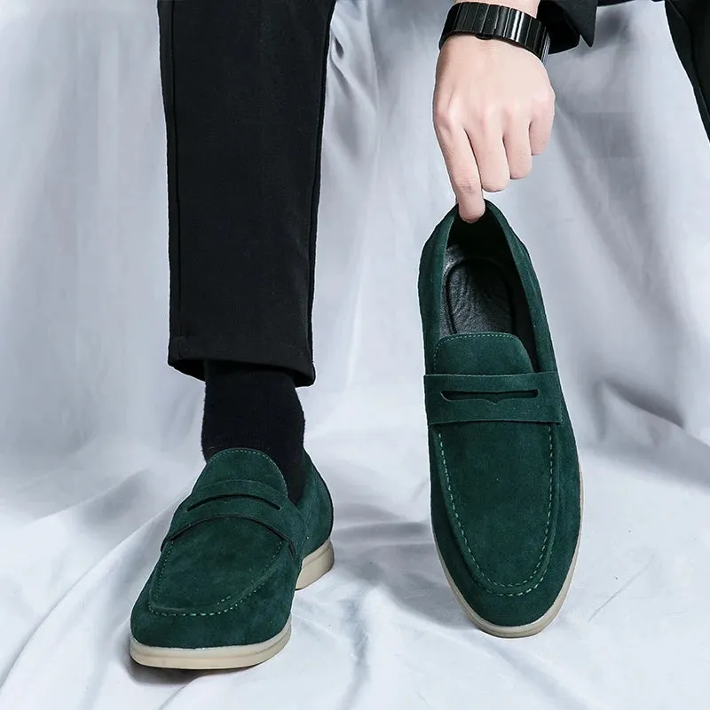 Classic Soft Suede Schuhe Penny Herren Loafers Slip On Leder Casual Herrenschuhe Komfort Driving Schuhe Herren Flats Running Schuhe