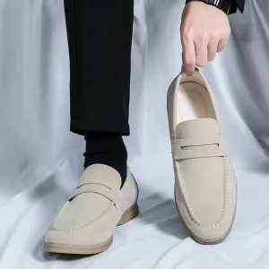 Classic Soft Suede Schuhe Penny Herren Loafers Slip On Leder Casual Herrenschuhe Komfort Driving Schuhe Herren Flats Running Schuhe