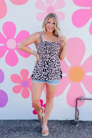 Coco Leopard Smocked Tank