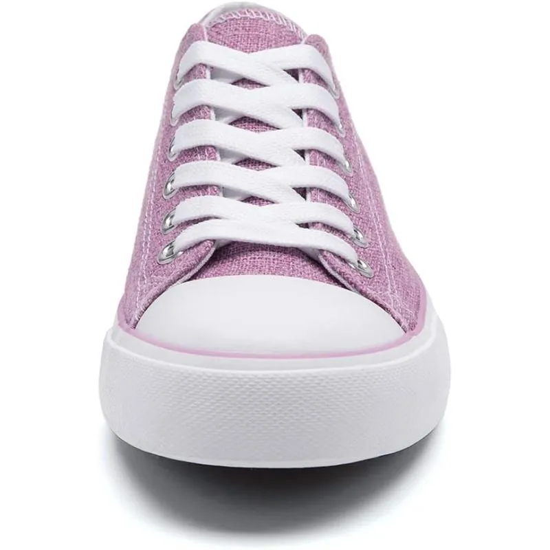 Contemporary Classic Canvas Lace Up Trainers