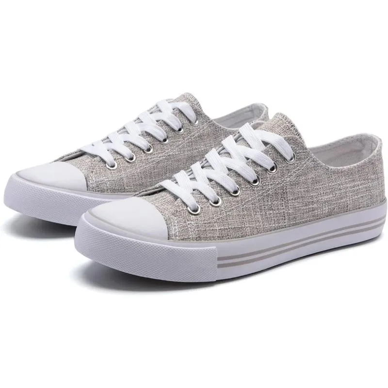 Contemporary Classic Canvas Lace Up Trainers