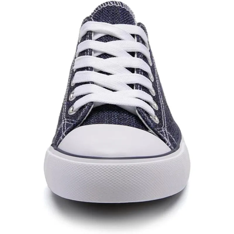 Contemporary Classic Canvas Lace Up Trainers