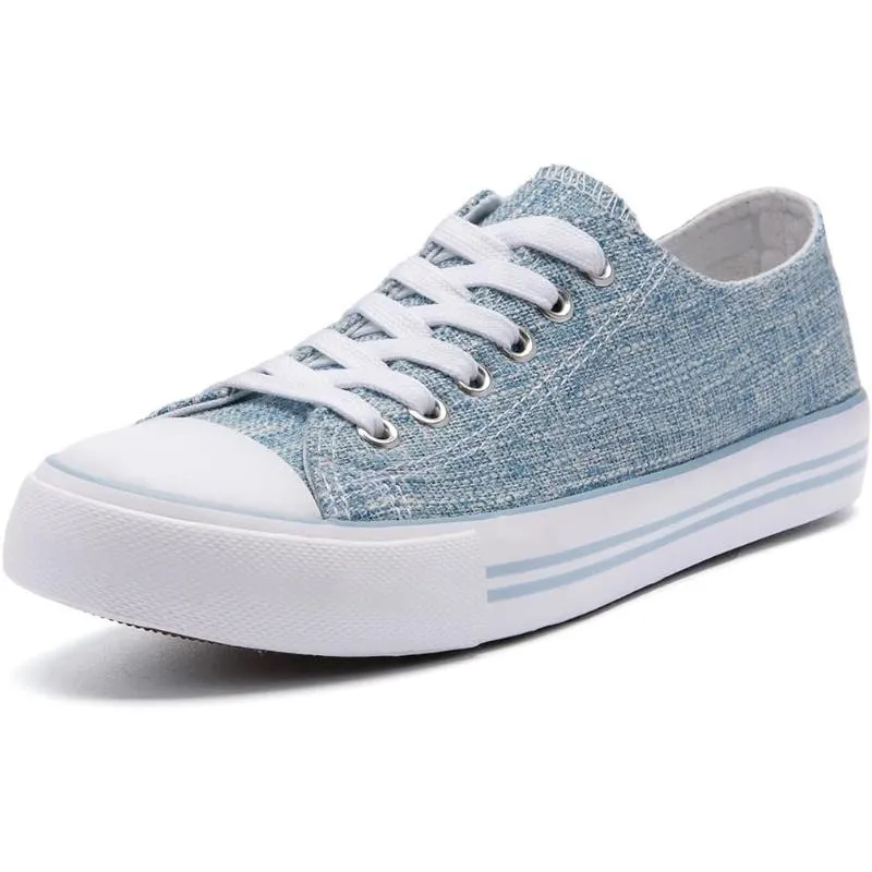 Contemporary Classic Canvas Lace Up Trainers