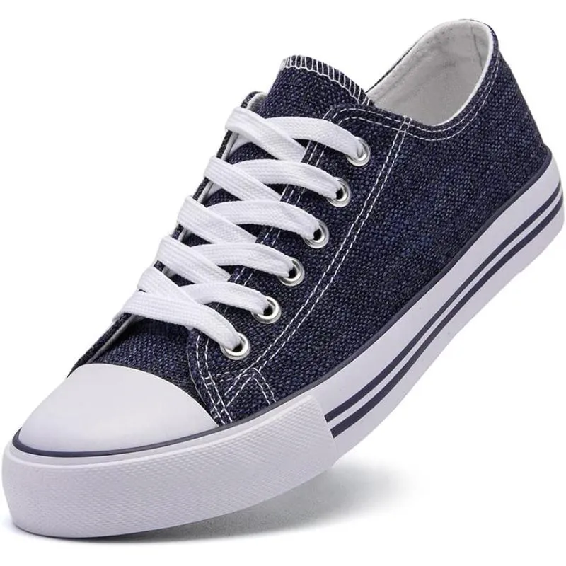 Contemporary Classic Canvas Lace Up Trainers
