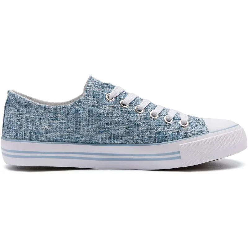 Contemporary Classic Canvas Lace Up Trainers