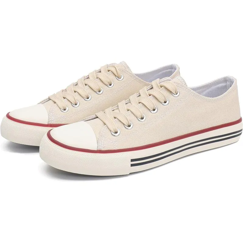 Contemporary Classic Canvas Lace Up Trainers