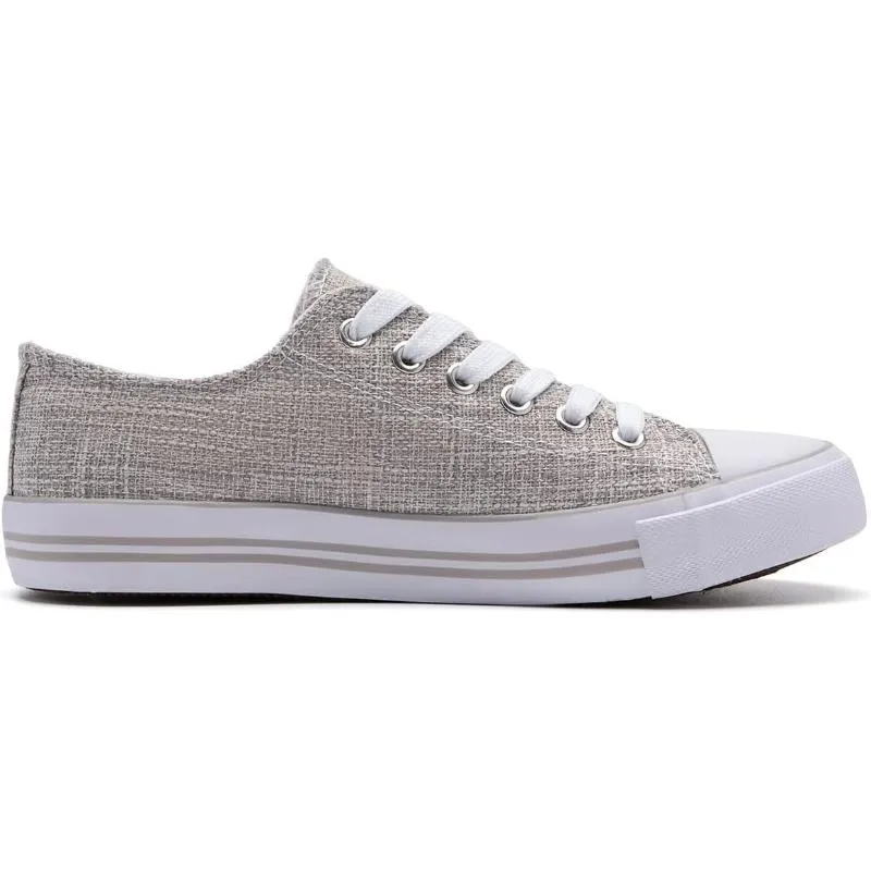 Contemporary Classic Canvas Lace Up Trainers
