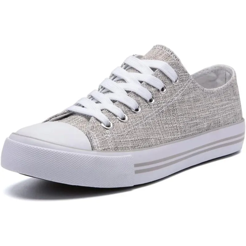 Contemporary Classic Canvas Lace Up Trainers
