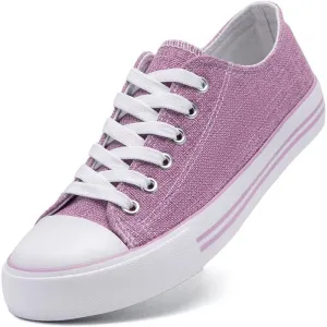 Contemporary Classic Canvas Lace Up Trainers