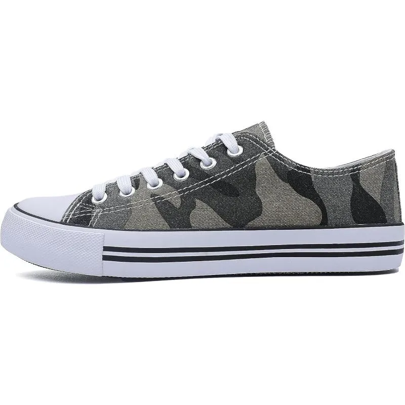 Contemporary Classic Canvas Lace Up Trainers
