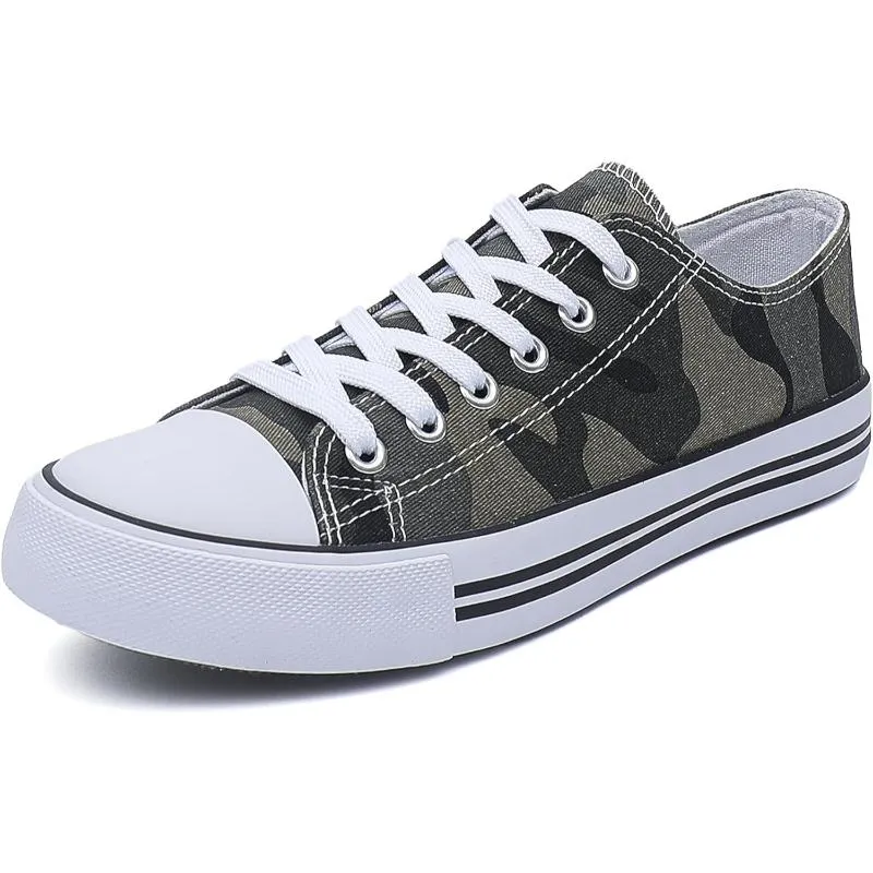 Contemporary Classic Canvas Lace Up Trainers