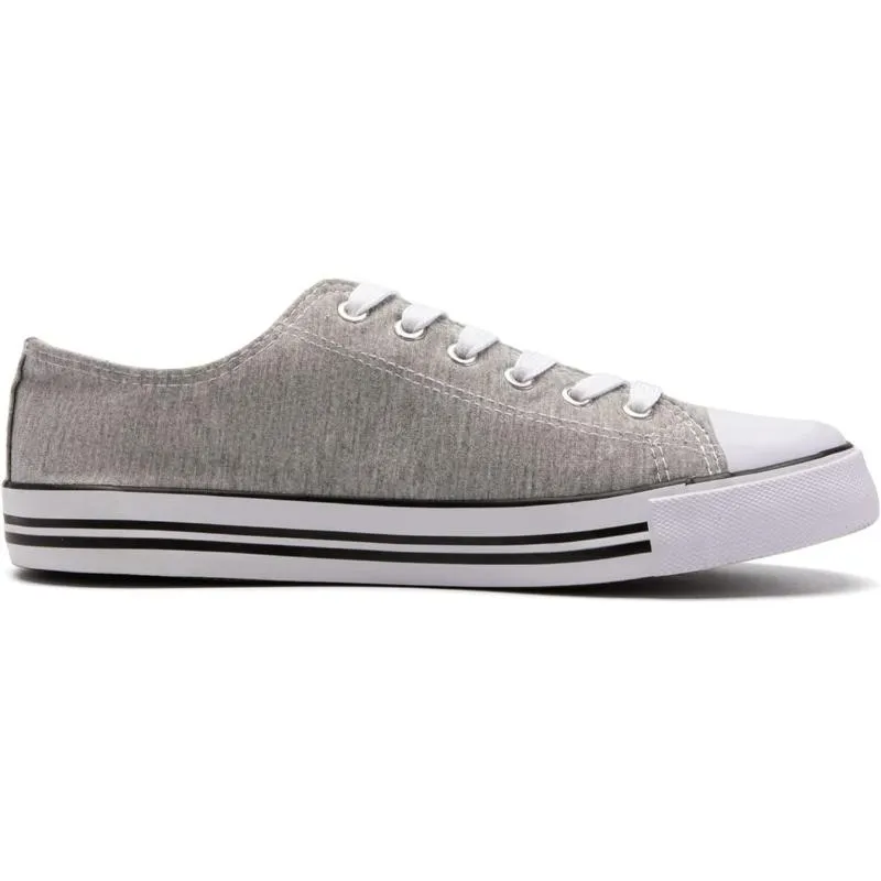 Contemporary Classic Canvas Lace Up Trainers