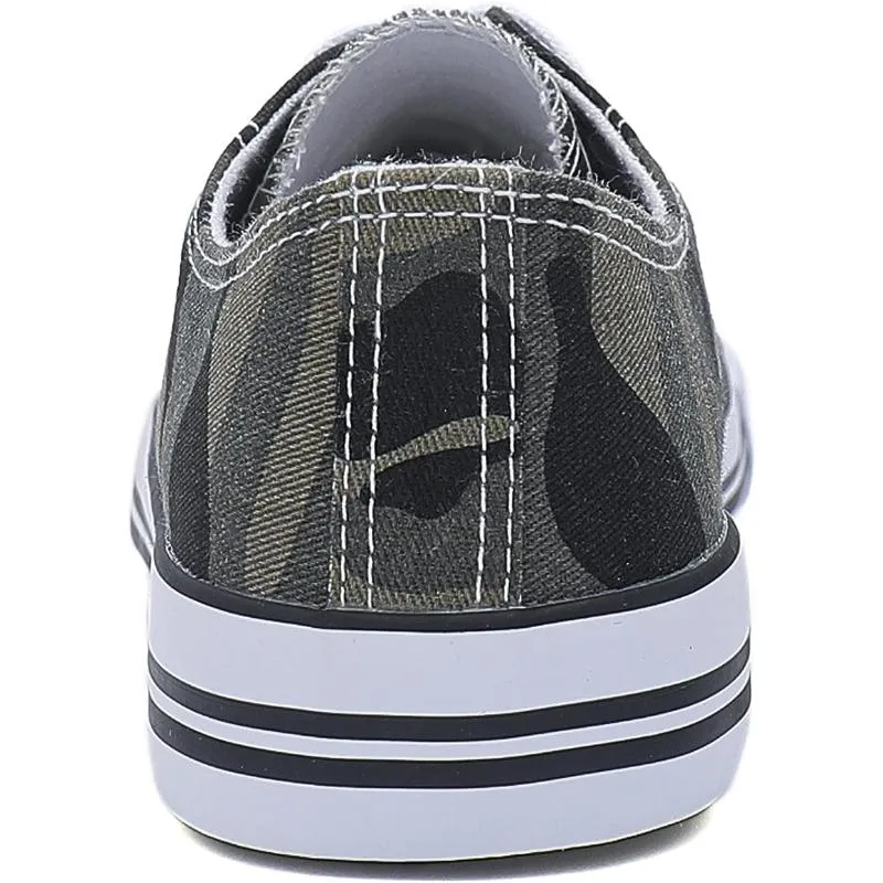 Contemporary Classic Canvas Lace Up Trainers