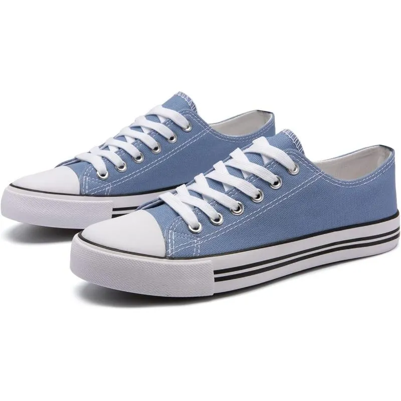 Contemporary Classic Canvas Lace Up Trainers