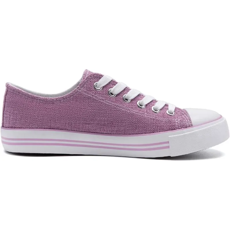 Contemporary Classic Canvas Lace Up Trainers