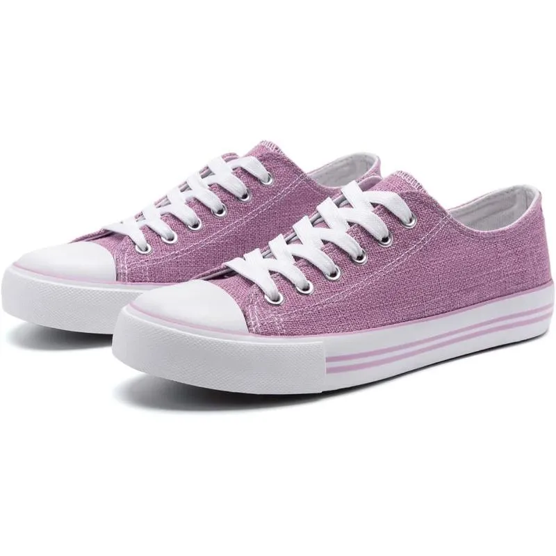 Contemporary Classic Canvas Lace Up Trainers