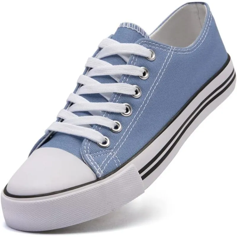 Contemporary Classic Canvas Lace Up Trainers