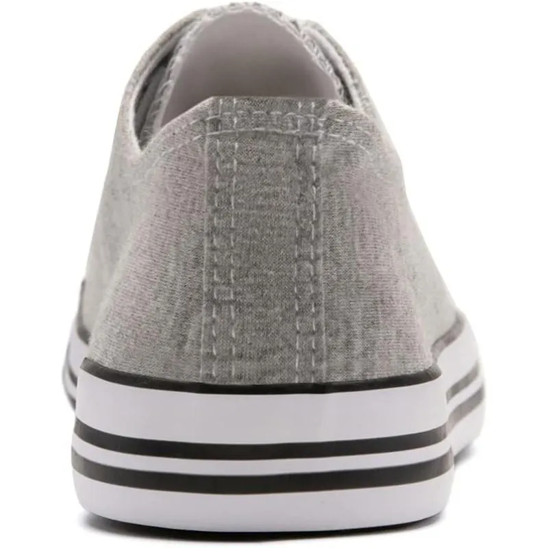 Contemporary Classic Canvas Lace Up Trainers