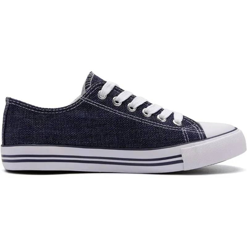 Contemporary Classic Canvas Lace Up Trainers