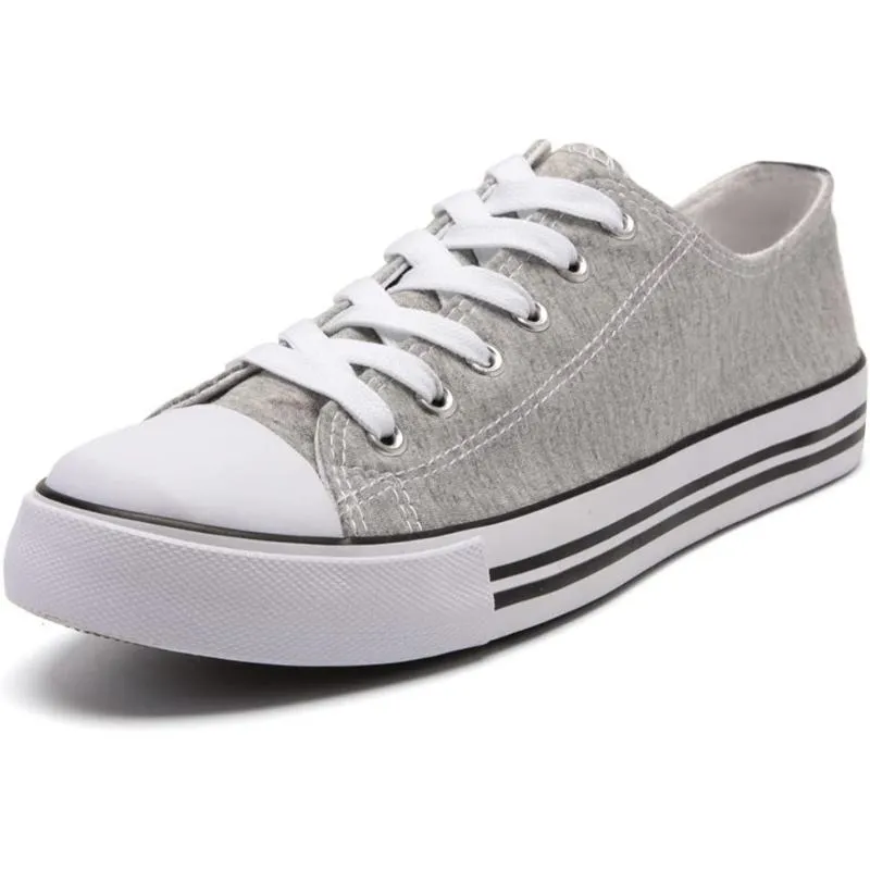 Contemporary Classic Canvas Lace Up Trainers