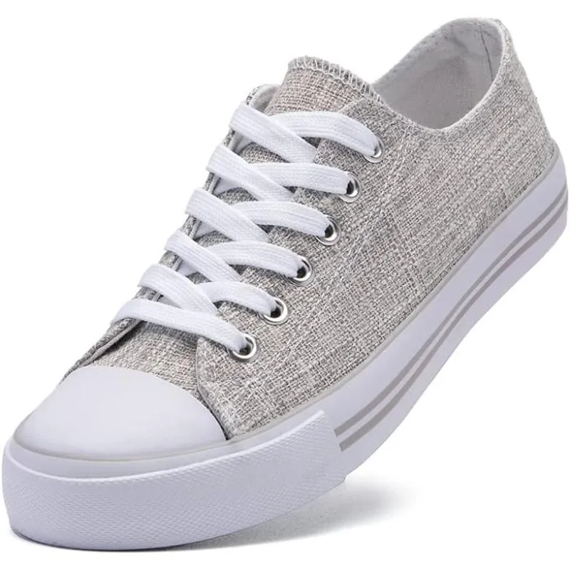 Contemporary Classic Canvas Lace Up Trainers
