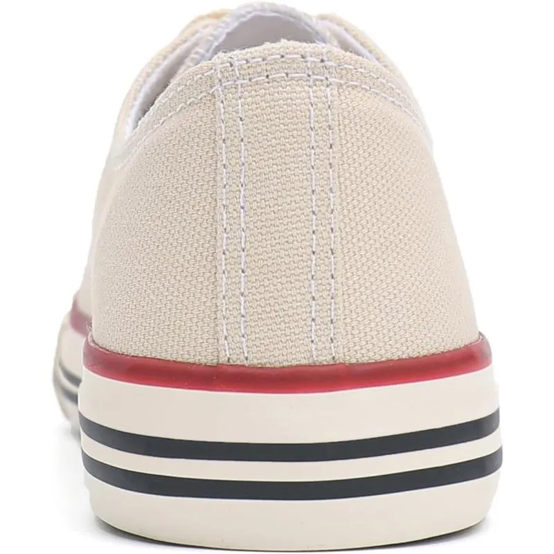 Contemporary Classic Canvas Lace Up Trainers