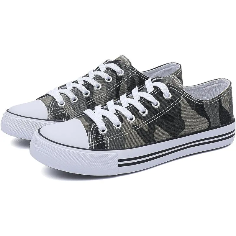 Contemporary Classic Canvas Lace Up Trainers