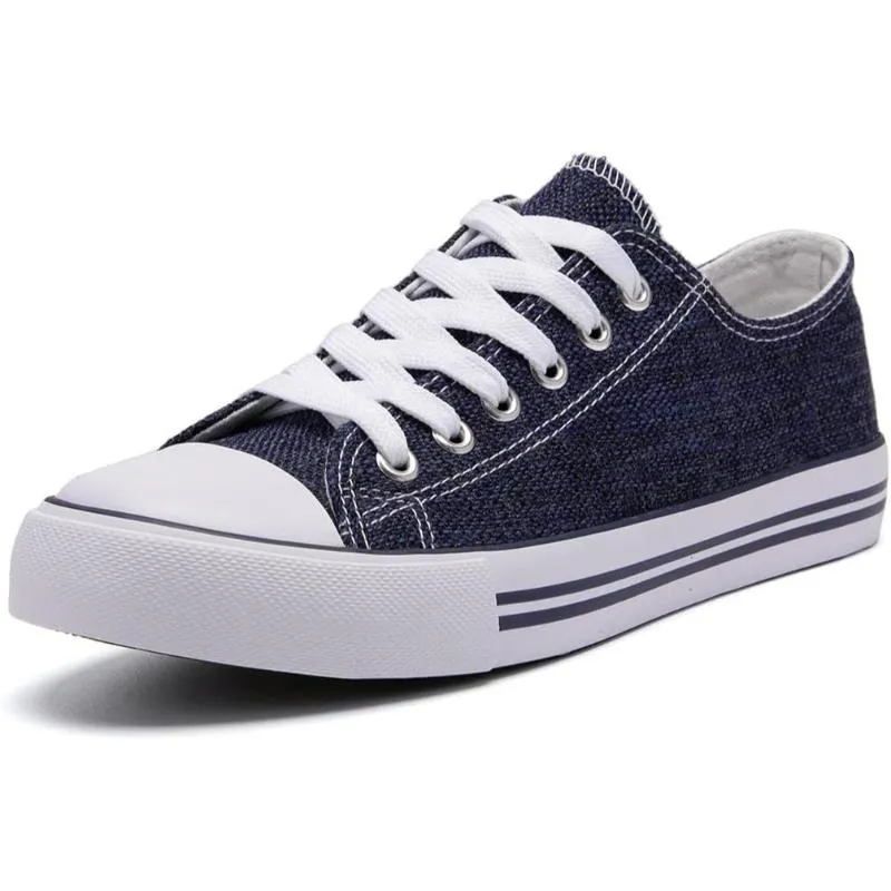 Contemporary Classic Canvas Lace Up Trainers